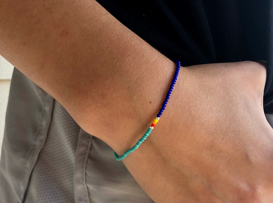 Single Strand Seed Bead Bracelet - Beaded Friendship Surfer Jewelry