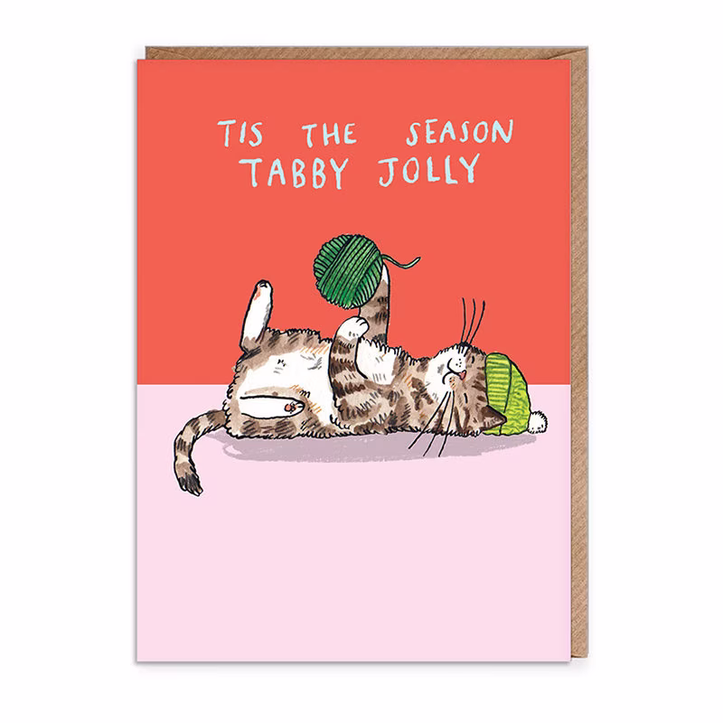 Tis The Season Tabby Jolly Cats Animals Humour Christmas Cards Puns