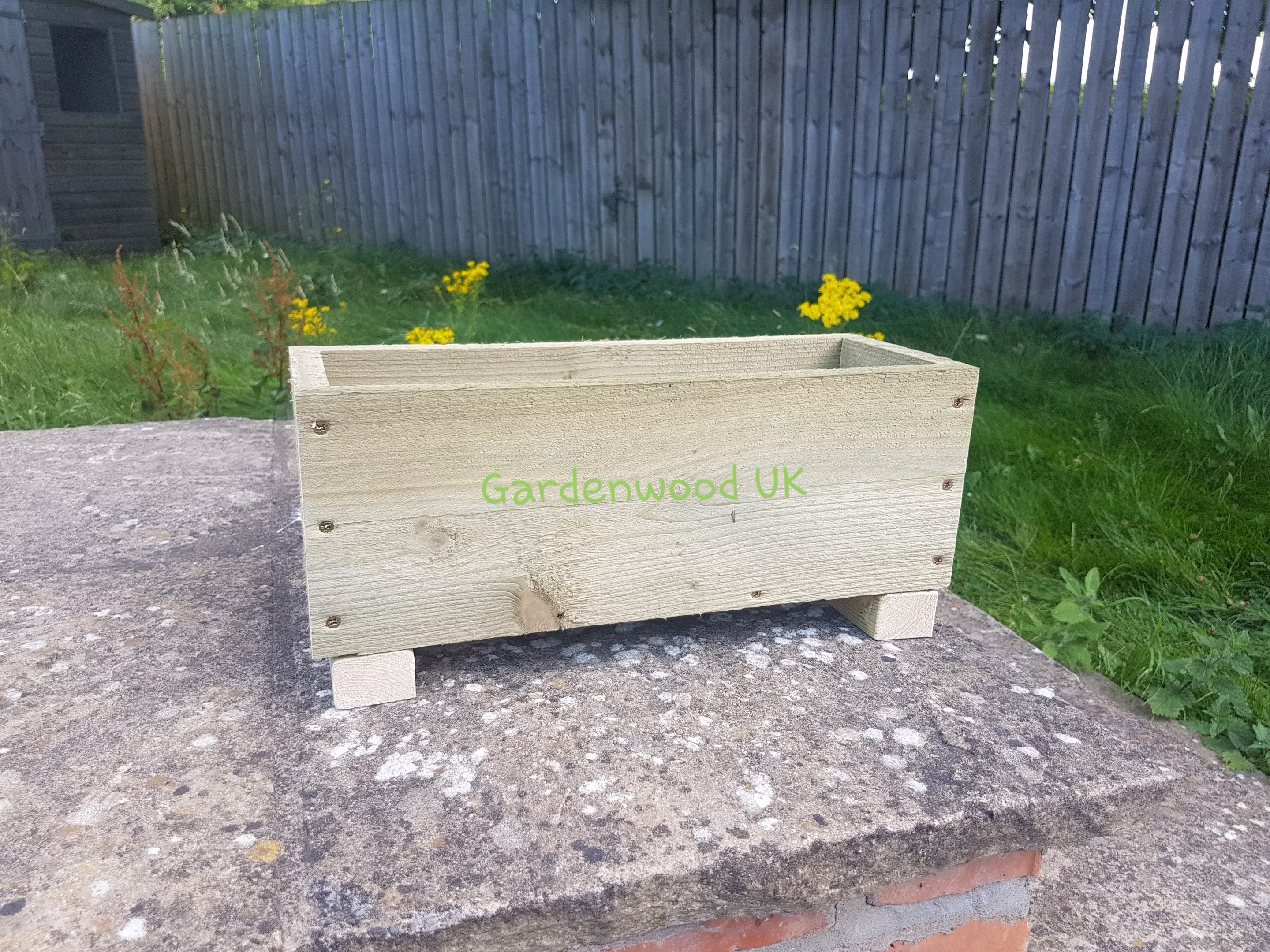 Single Wooden Planter, Rustic Garden Planters, Flower Containers, Planter Boxes On Feet, Ideal For Bedding, Herbs, Perfect Gift
