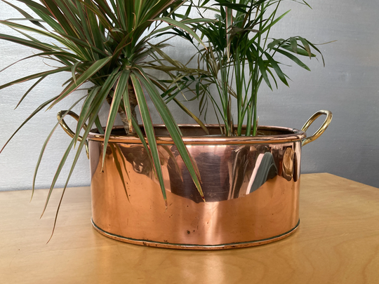 Vintage Copper Planter, Indoor Copper Plant Pot, Vintage Pot
