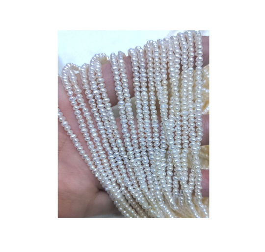 Bulk 2.5-3.5mm Natural White Tiny Seed Freshwater Pearl Beads, Pearls, Genuine Cultured Small Px072