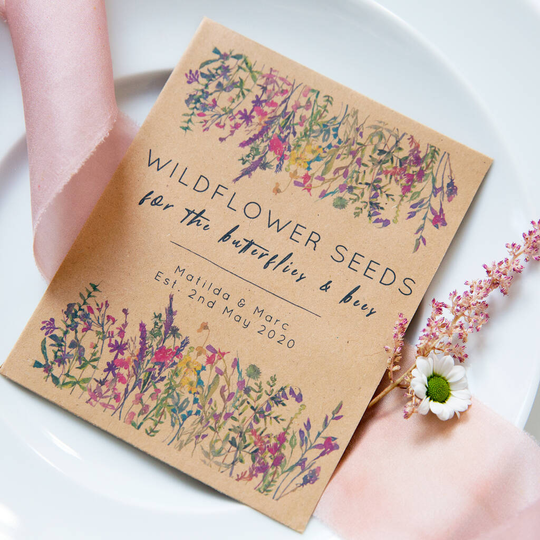 10 Wildflower Meadow Seed Packet Favours