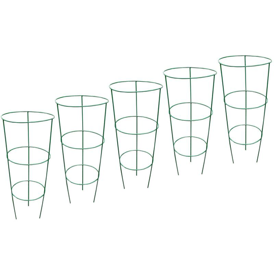 Selections - Pack of 5 Conical Garden Plant Support Rings (60cm)