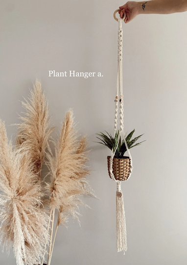 Macrame ~ Boho Plant Hanger With Beads/Decor Garden