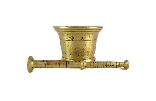 Vintage Brass Mortar & Pestle