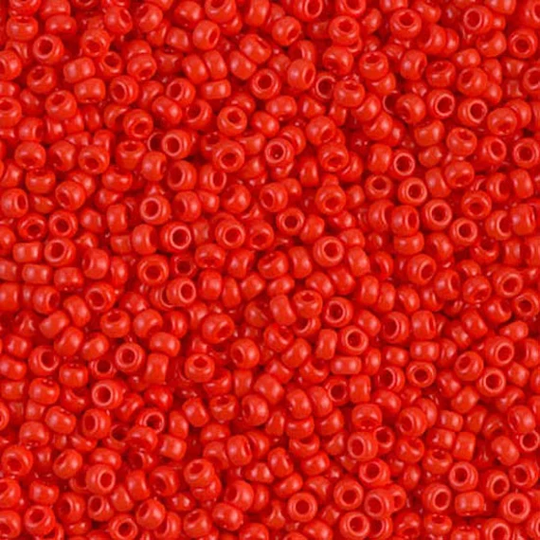 Miyuki Seed Beads 11/0 Opaque Red 11-407 24G Japanese Beads, Size 11 Glass Rocaille Bead, Bead
