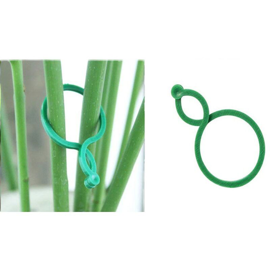 200 Piece Garden Plant Clips Plant Support Clips Twisted Plant Rings to Support Stem Vines Growing Upright