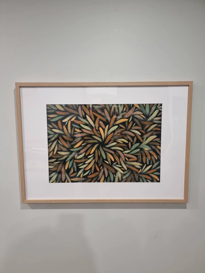 Original Hand Painted Acrylic Wall Art, Aboriginal Art Design, Abstract Painting, Home Decor, Bedroom Decor, Modern Framed Canvas 87x63cm Size