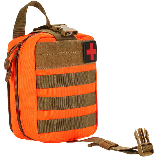 Outdoor First Aid Kit Medicine molle Pouch Survival Utility Bag Emergency Responder Medic Bag, Orange - Orange