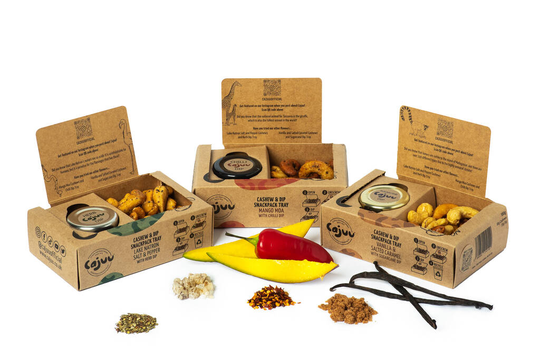 Cajuu Cashew And Dip Snackpack Tray Bundle
