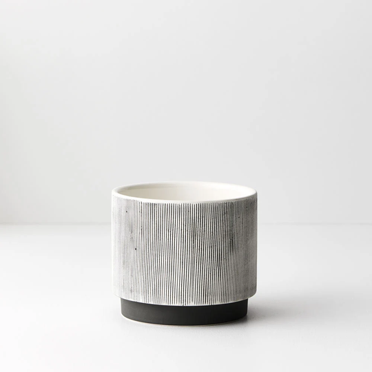 Trendy Plant Pot | Planter Indoor Ceramic Handmade Succulent Black & White Pots For