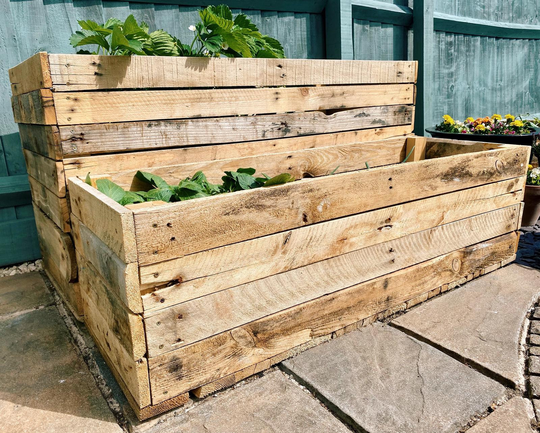 Wooden Garden Veg Box, Flower Bed, Outdoor Planter, Tiered Planter