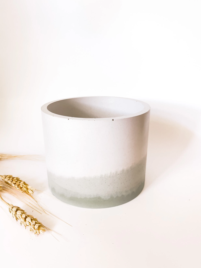 Slate Green Minimalistic Cement Planter