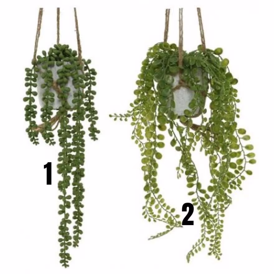 Artificial Hanging Planter - 2 Assorted