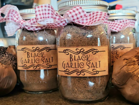 Delicious Farm Fresh, Texas Black Garlic Seasalt, Handmade Seasoning, Great For Bbqs, Proteins, Vegetables, Marinades & More