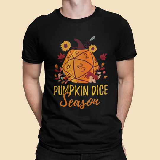 D&d Fall D20 Pumpkin Dice Season Shirt | Unisex Jersey Short Sleeve Tee