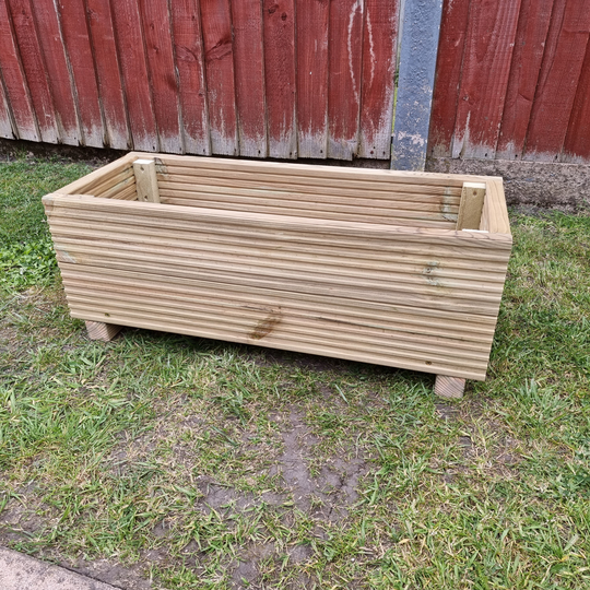 Raised Wooden Decking Planters Plant Pot Handmade Garden Pressure Treated Trough Outdoor