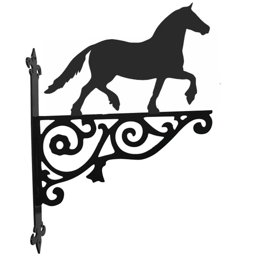 Cob Wesh Section D Ornamental Hanging Bracket - Contemporary Basket Wall Mounted Decorative Garden Black