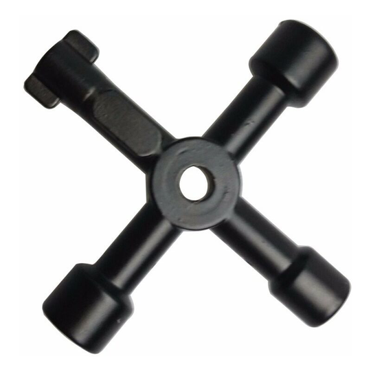 Sun Flowergb - 4 Way Multifunction Utility Key for Electric Water Gas Box Medicine Cabinet Opening Key, Black
