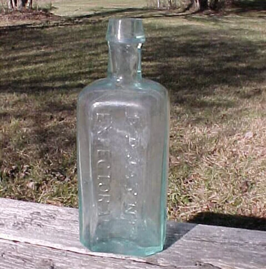C1840S Dr. D. Jayne's Expectorant Philadelphia, Open Pontil Aqua Medicine Bottle
