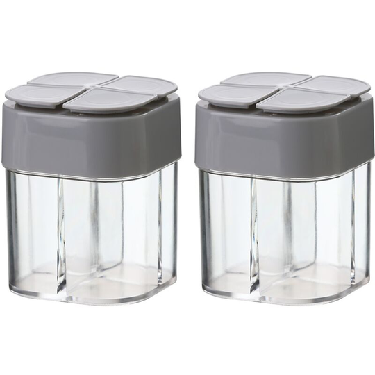 Fvbjd - Multifunctional seasoning jar kitchen oil salt portable 4-in-1 kitchen seasoning bottle salt jar grey
