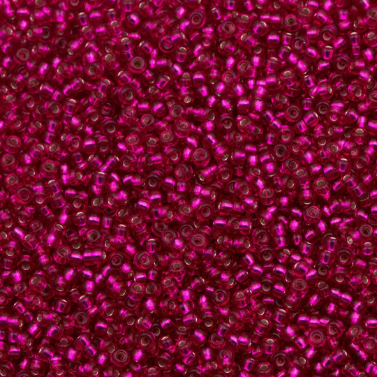 Miyuki Seed Beads 11/0 Dyed Silver Raspberry, 1436-New