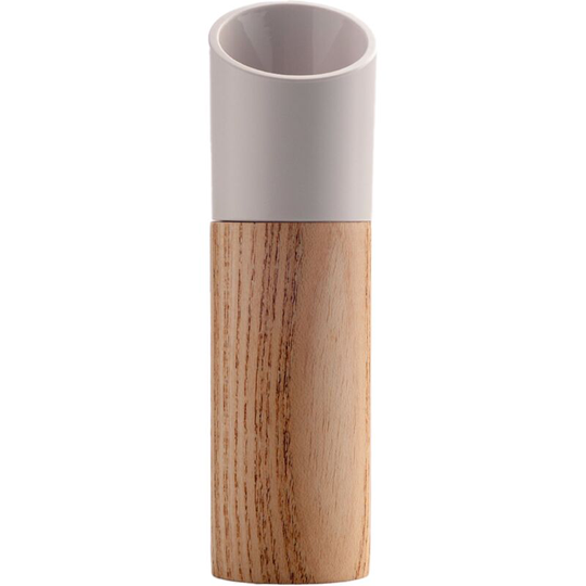 Salt and Pepper Grinder Set, Manual Wood Pepper Mill & Salt Grinder with Adjustable Coarseness White