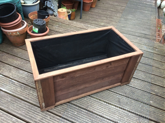 Garden Trough Flower Or Vegetable Planter On Feet - Hand Made From Wood Small Low