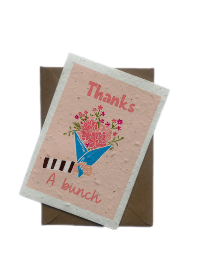 Thank You Seeded Card. Plantable. Grows Wildflowers