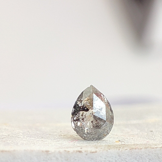 3.7x5 Mm Aaa Salt Pepper Diamond Rose Cut Pears, Loose Pears Jewelry Das6800 Dc
