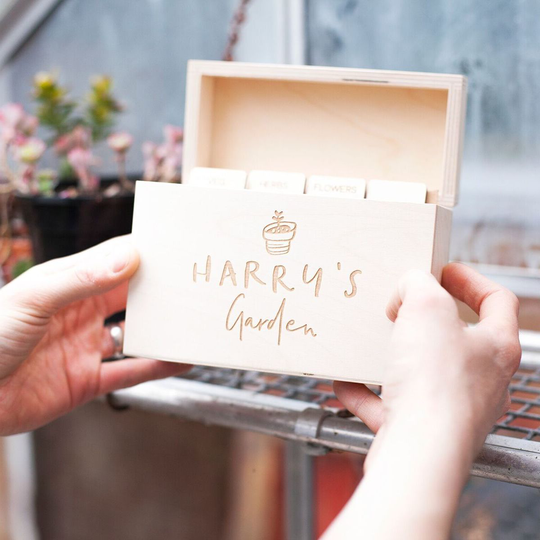 Personalised Garden Seed Box