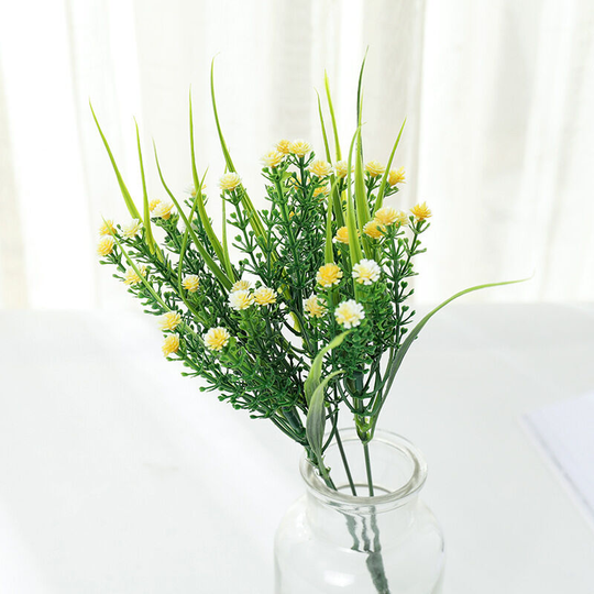 Artificial green plants, bouquets of roses, artificial plastic flowers, garden planters, decorative plants, artificial green plants, pink flowers