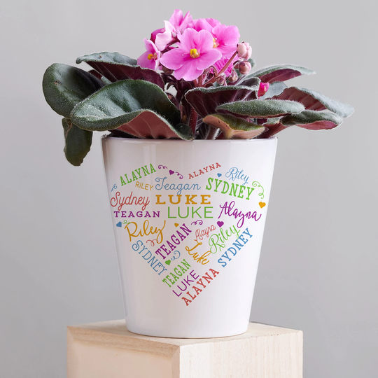 Close To Her Heart Personalized Mini Flower Pot, Gifts For Her, Mother's Day
