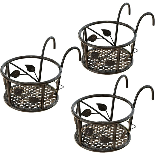 Einemgeld - Sturdy Metal Plant Stand, Plant Stand for Balcony, Bistro and Cafeteria Decoration, Indoor and Outdoor Planter Flower Pot Holders, Sturdy