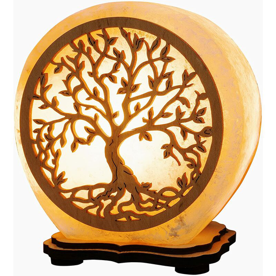 Salt Lamp Tree of Life h 10cm, 900g - Pure Natural Rock Salt - Unique Night Light Lamp - - Holiday Gift Ideas - Cool Room Décor