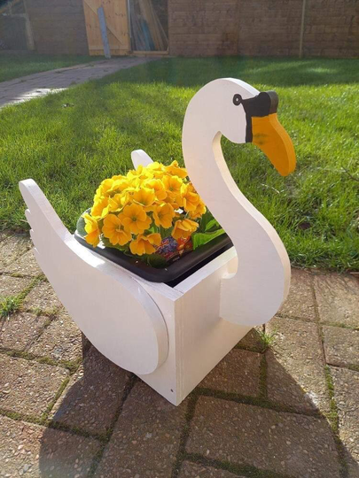 Swan Garden Planter