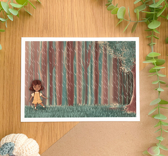 Seasons Spring // Art Print A4/A5/A6 - Digital Art, Hand Drawn Illustration, Home Decor, Nature, Kawaii, Autumnal