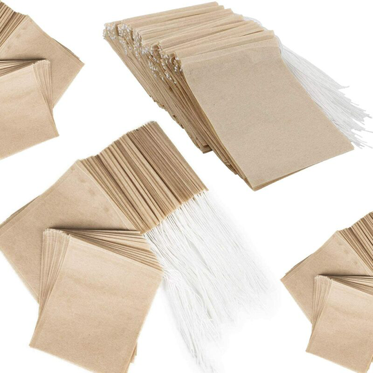 600 Pcs Disposable Tea Filter Bags Set, Disposable Tea Bag, Filter Paper Bag for Tea, Coffee, Herbs (5 x 7 cm)