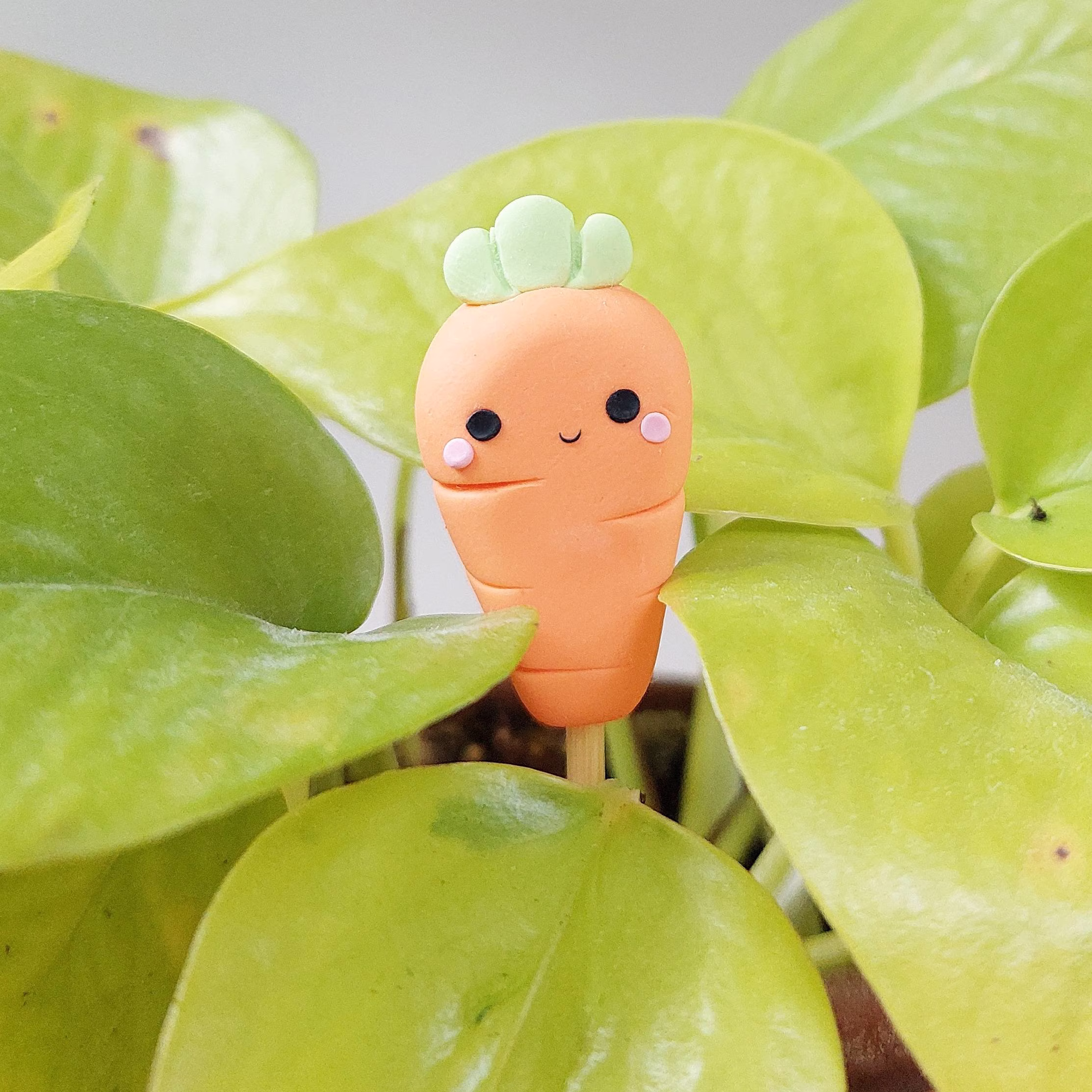 Baby Carrot Plant Pot Accessory, Friend, Pal, House Plants, Veg Garden, Urban Jungle, Cute, Kawaii, Handmade, Gift, Hand Sculpted Food