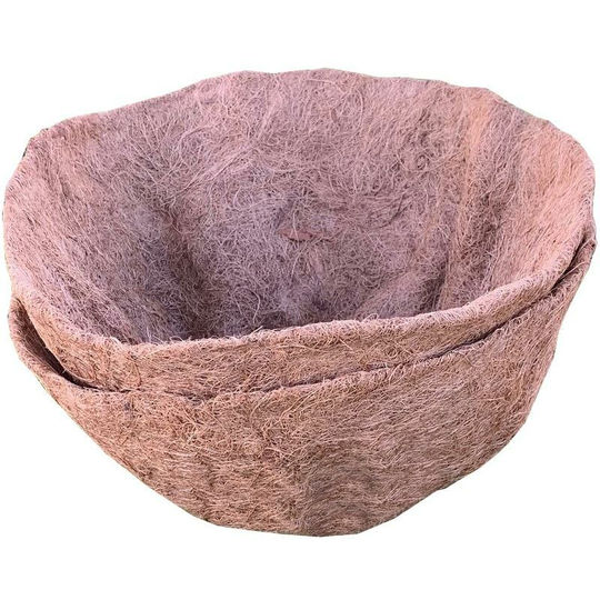 Selections - Pack of 2 Round Coco Hanging Basket Planter Liner (40cm)
