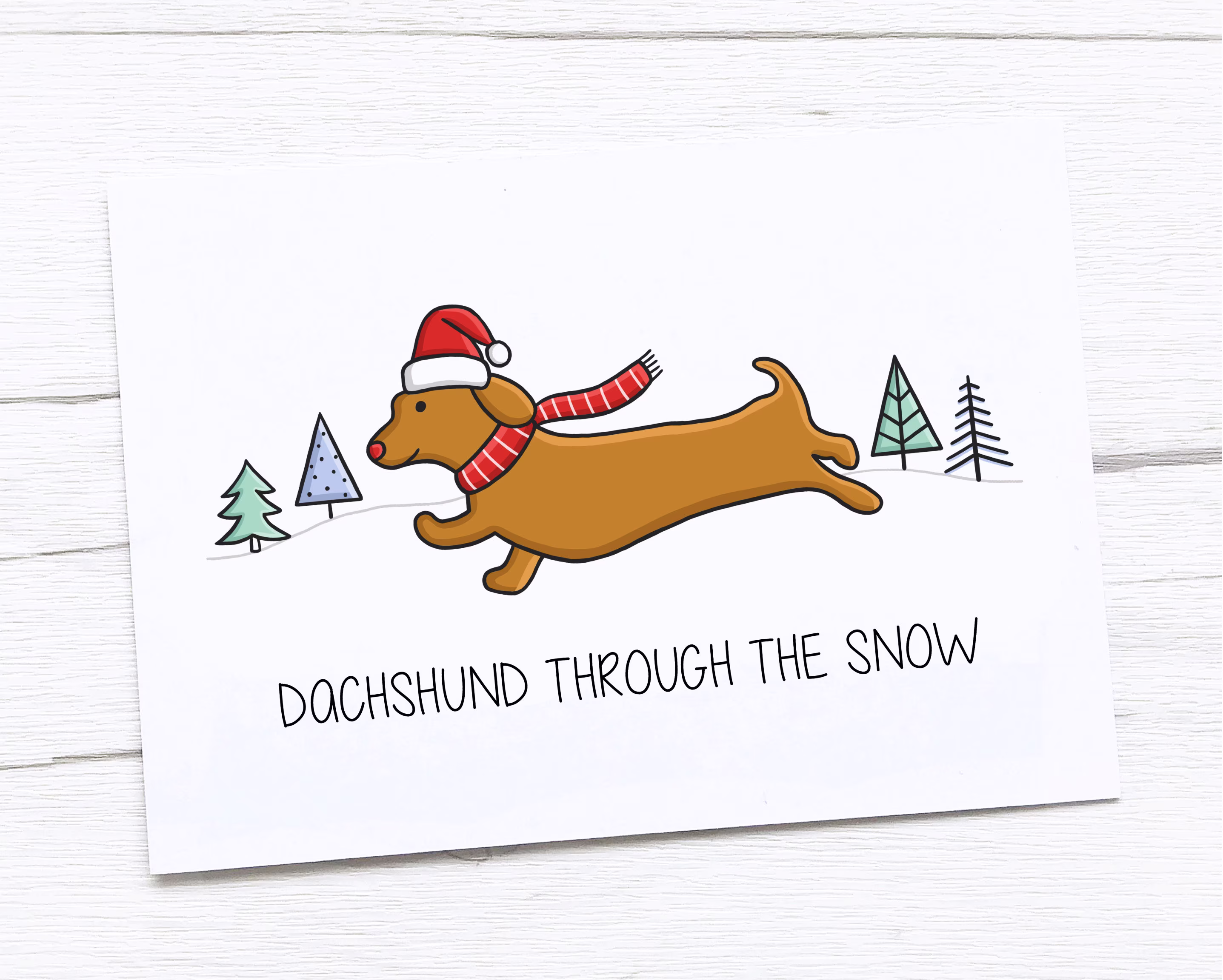 Happy Christmas Card | Merry Dachshund