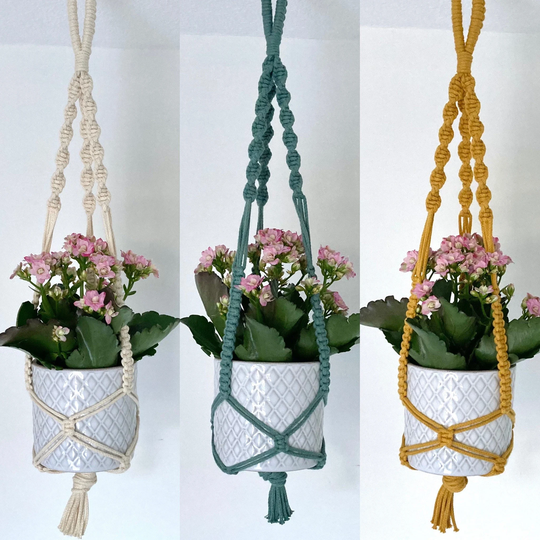 Macrame Plant Hanger/Home Decor Boho Indoor Hanging Knotted Gift Birthday Christmas