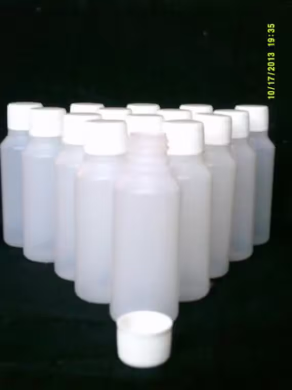 5 X 100 Ml Clear Plastic Bottles With Lids Ideal Home/Craft Hobby Travel Medicine