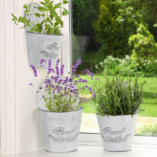 Set Of Three Cocktail Herb Planters