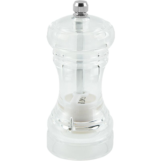 Clear Acrylic Salt and Pepper Grinder Refillable Sea Salt Pepper Grinder Kitchen Pepper Shaker 4 inches