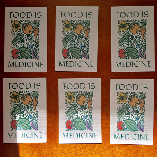 10 Pack Of Food Is Medicine Postcard