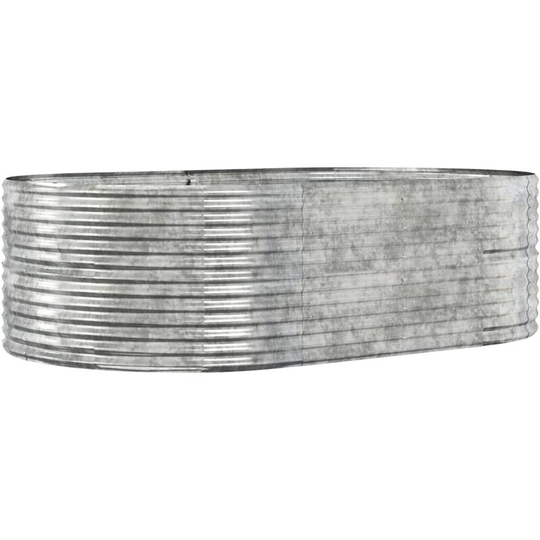 Garden Planter Silver 212x140x68 cm Powder-coated Steel Vidaxl Silver