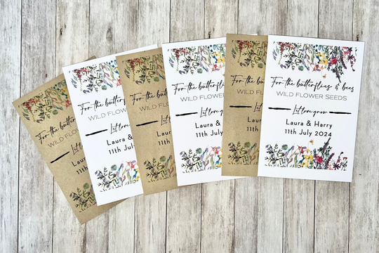 Personalised Seed Packets Envelopes Wedding Favours