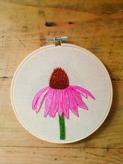Echinacea Embroidery