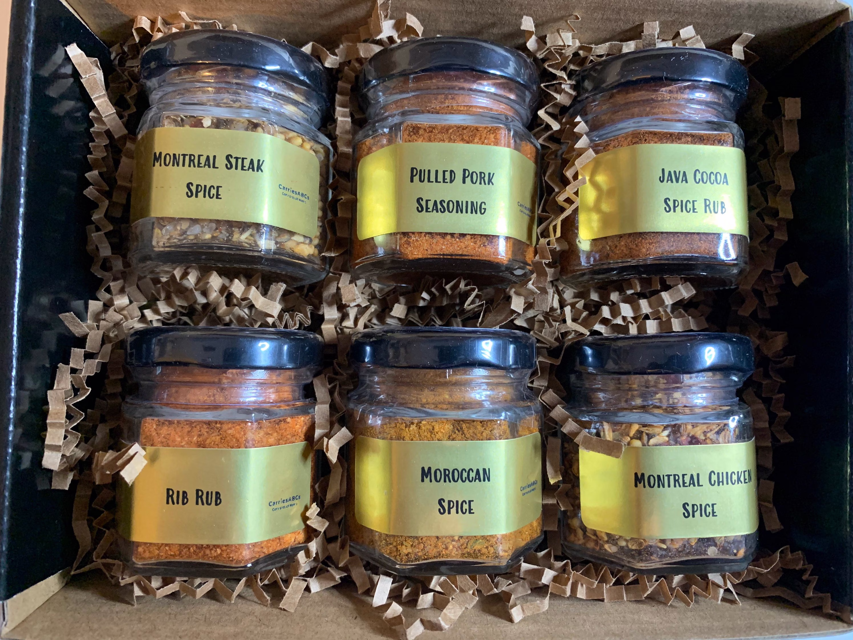 Gourmet Meat Spice Blends & Seasoning Rubs, Set Of 6
